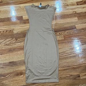 Tan dress nude bodycon dress